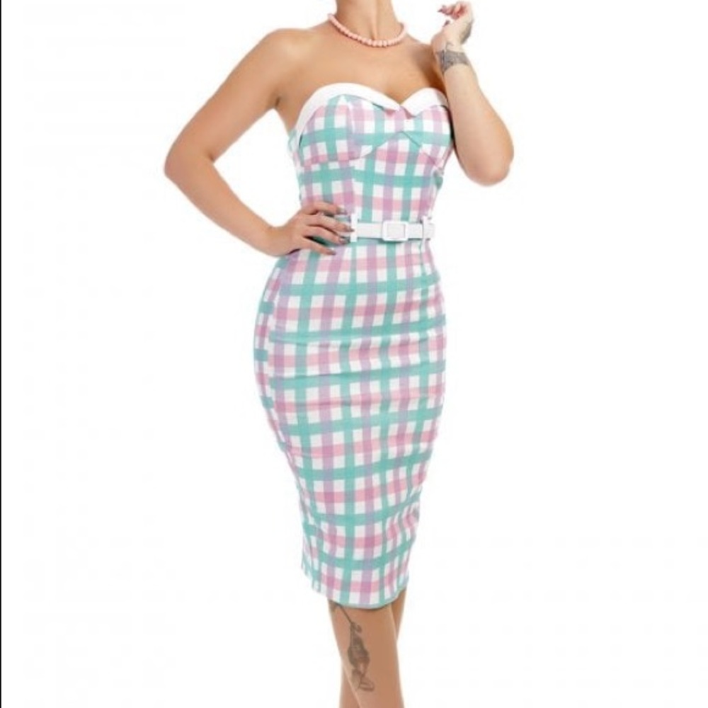 Pinup gingham collectif Monica dress xs